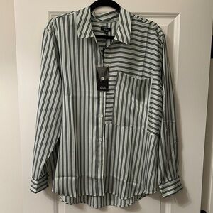 Rails green striped shirt nwt